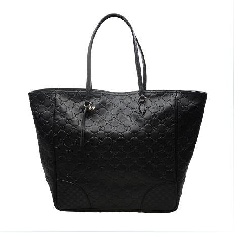 Authentic Gucci Black Guccissima Leather Tote Bag 323671